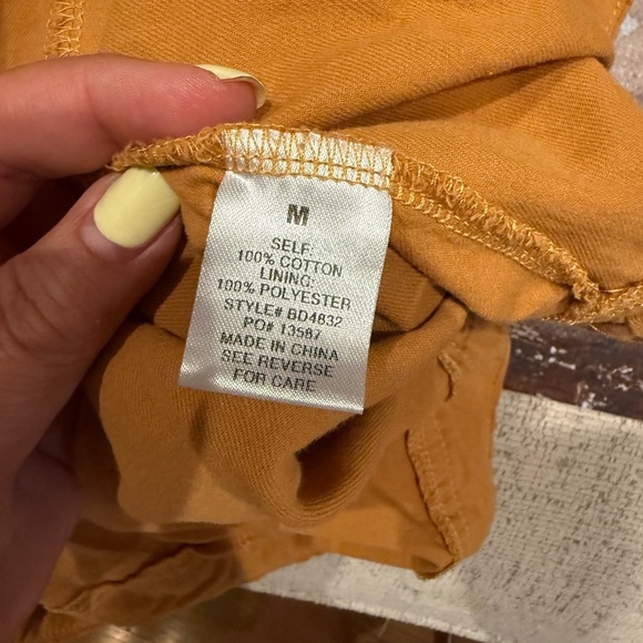 Elegant Puff Sleeve Blouse or mini dress  in Warm Ochre - Picture 3 of 8